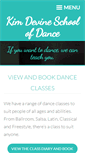 Mobile Screenshot of kimdevineschoolofdance.co.uk