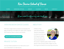 Tablet Screenshot of kimdevineschoolofdance.co.uk